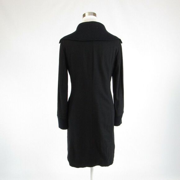 Black wool blend DKNY long sleeve pea coat 0 - Picture 7 of 8